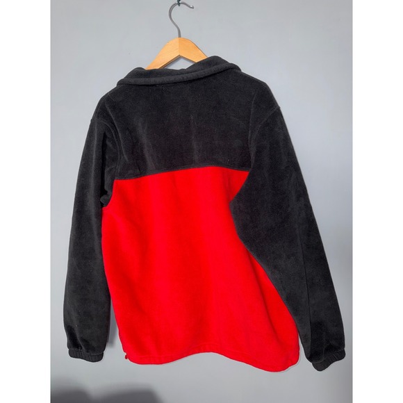 Columbia Fleece Jacket Black Red Full Zip Outdoor Casual Mens XL - Picture 3 of 4
